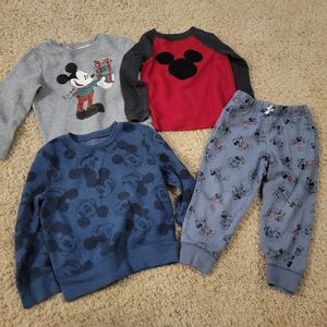 Mickey Mouse Bundle Lot Disney Sweatshirts Sweatpants 5t Boys